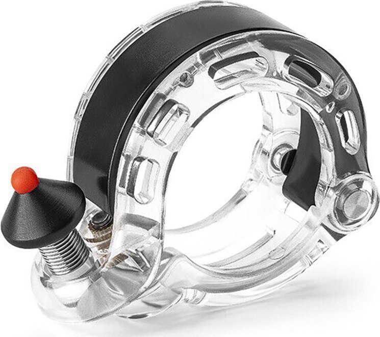 Dzwonek rowerowy w kształcie litery Q 100db - przezroczysty ROCKBROS