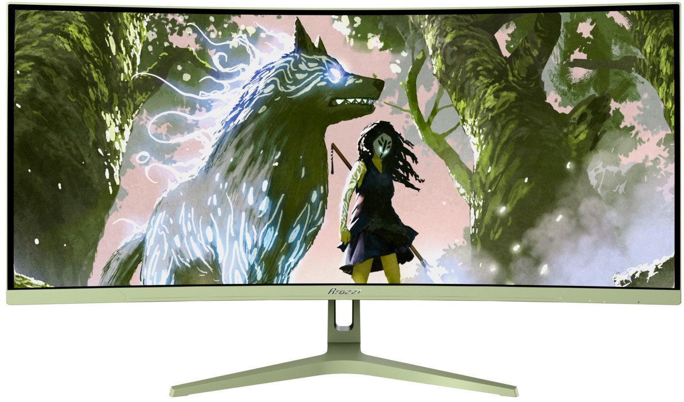 Arozzi Nova 34 Curved monitor komputerowy 86,4 cm (34") 3440 x 1440 px Quad HD LED Zielony