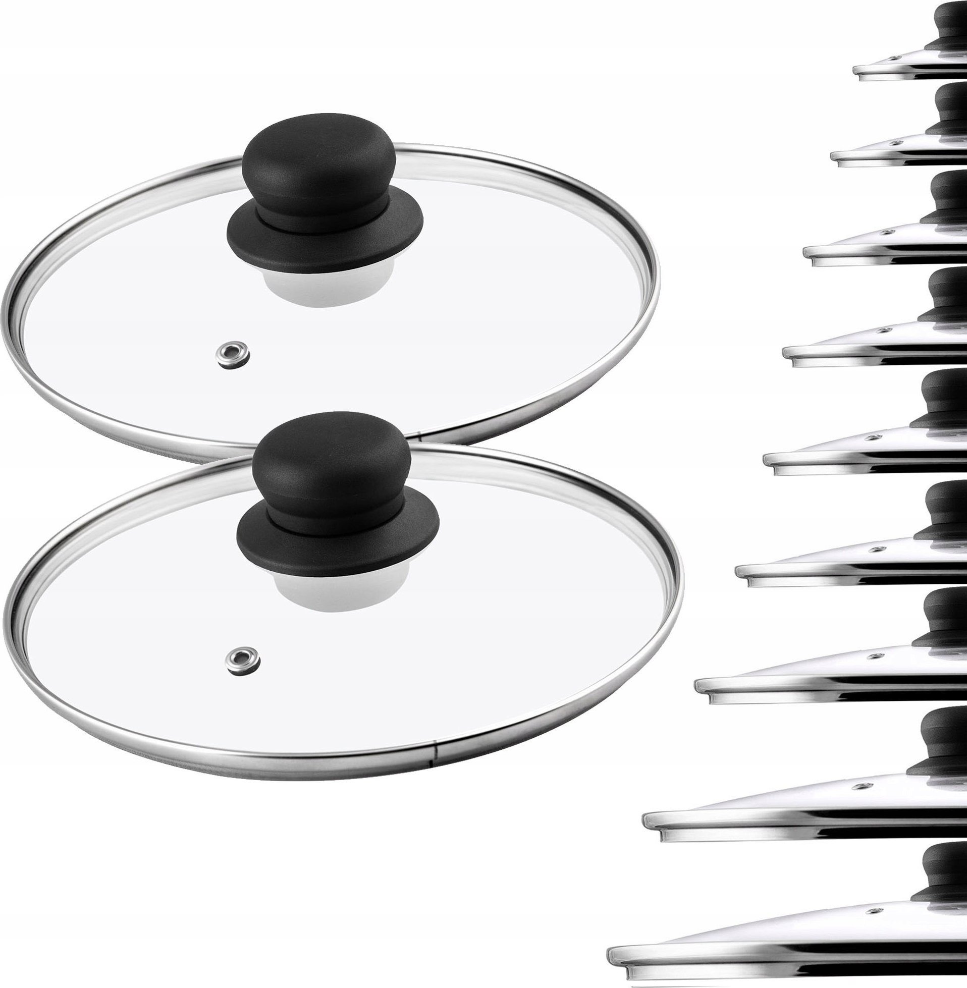 Kadax Pokrywka Szklana 24cm Do Patelni Garnka Pokrywa 2x