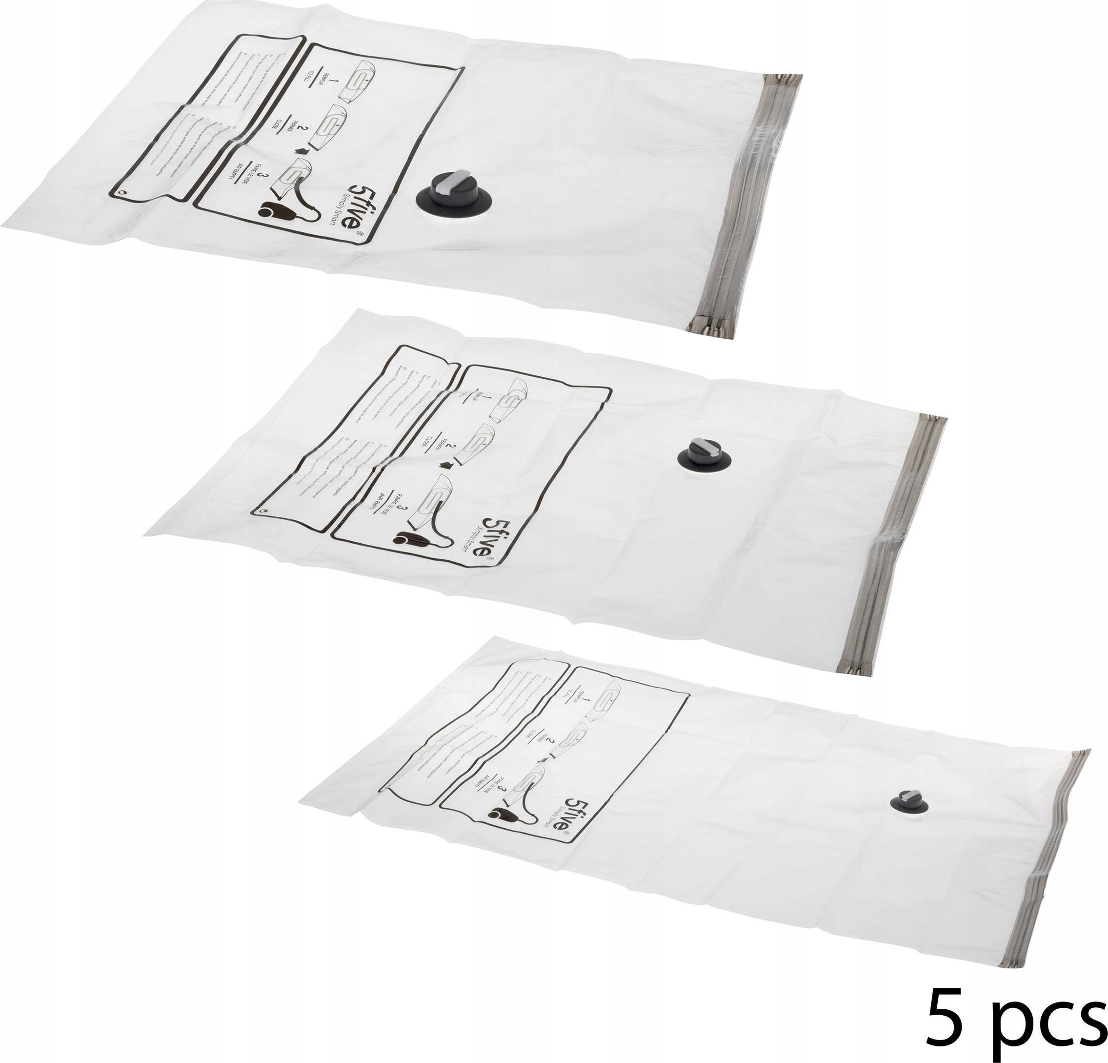 5five Worki próżniowe na ubrania 5 szt.