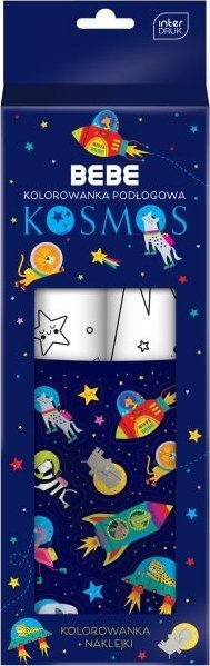 Kolorowanka podłogowa INTERDRUK z naklejkami 2szt 86x29cm BB Kosmos