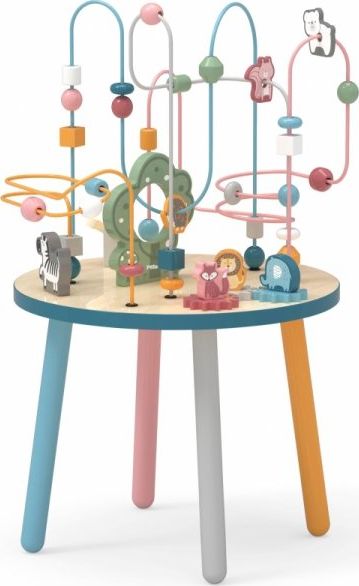 Viga Toys Drewniany Stolik Edukacyjny Manipulacyjny Przeplatanka