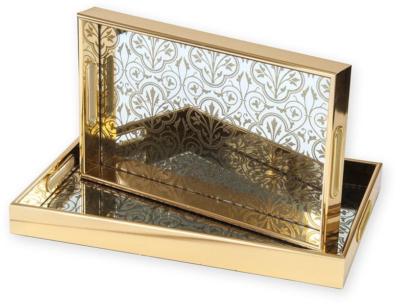 Decorative glass tray SHINE, 40 x 25 x 4.5 cm