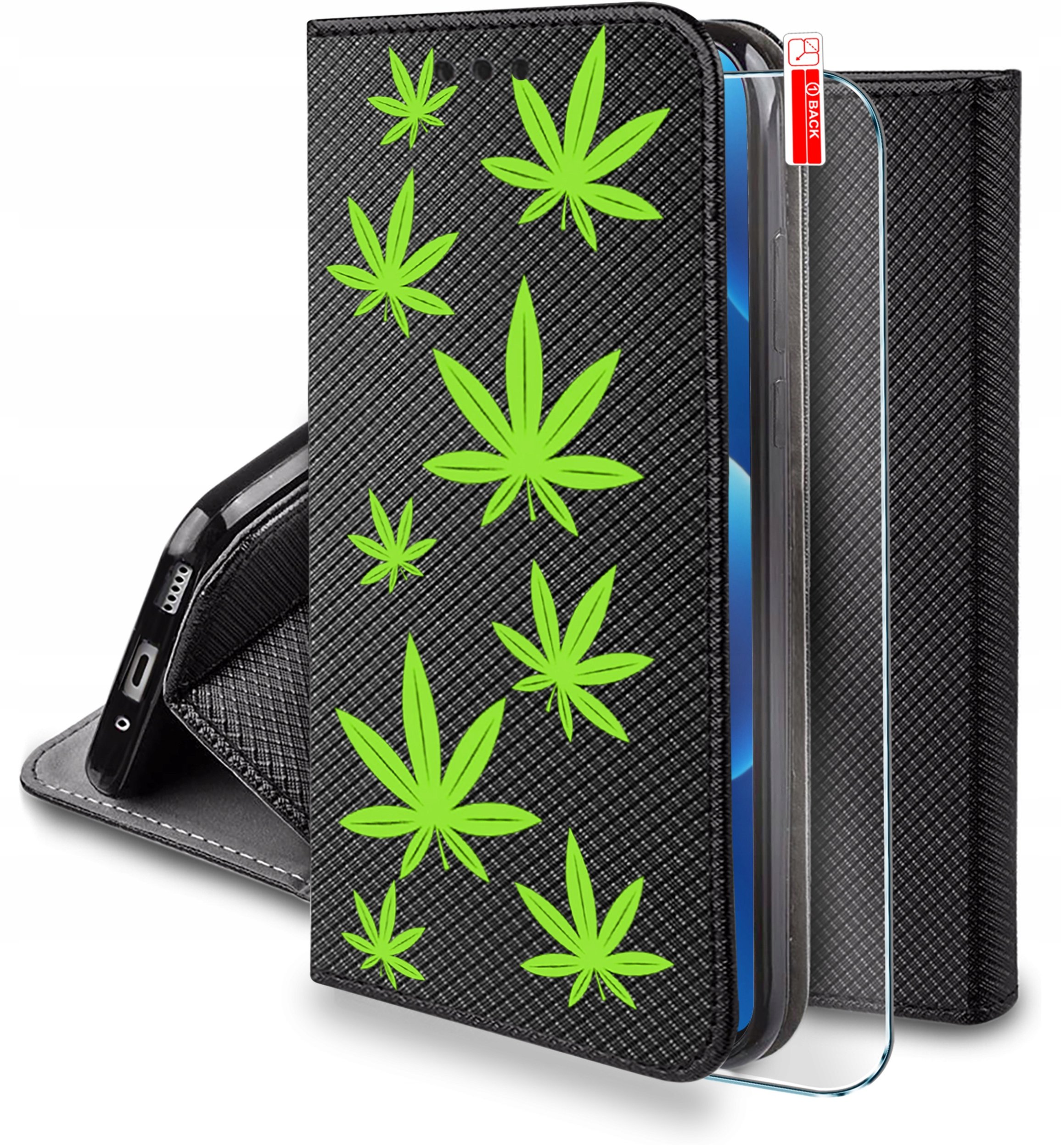 Etui do Motorola Moto G56 5G MAGNET WZORY CASE PORTFEL + SZKŁO 9H