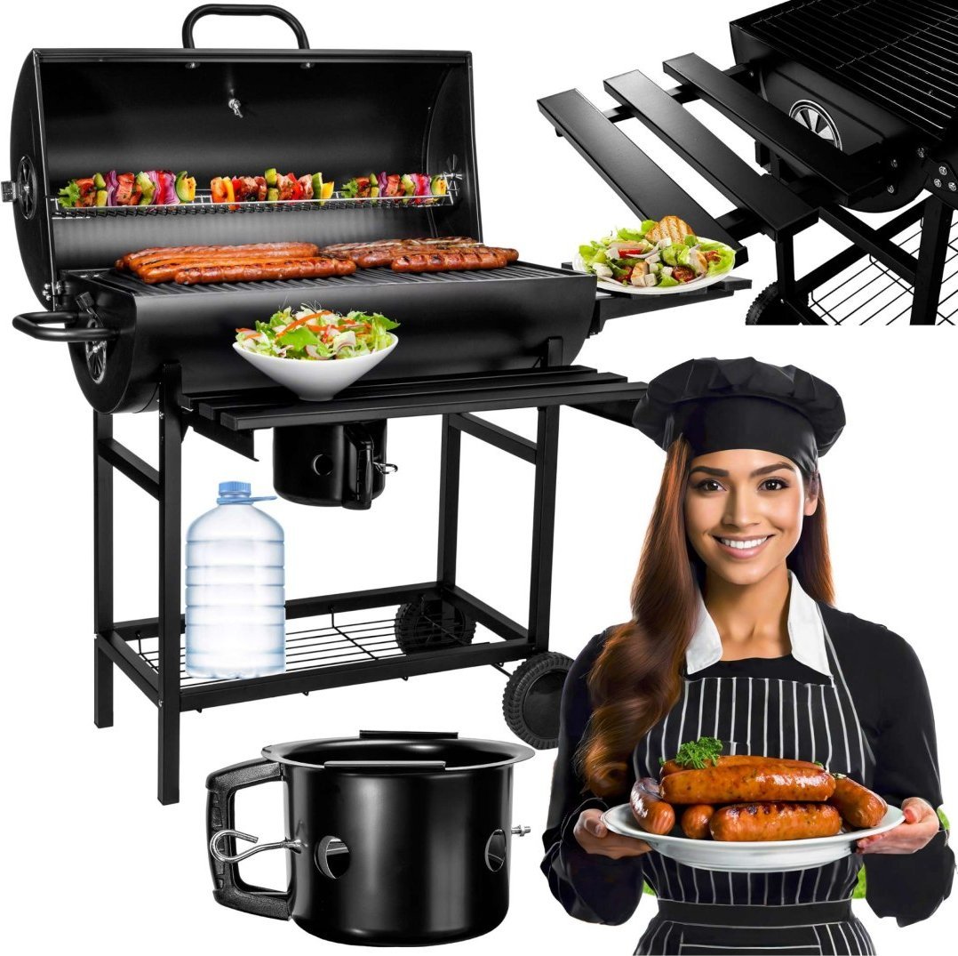 Grill węglowy ogrodowy beczka 2 ruszty BAREL