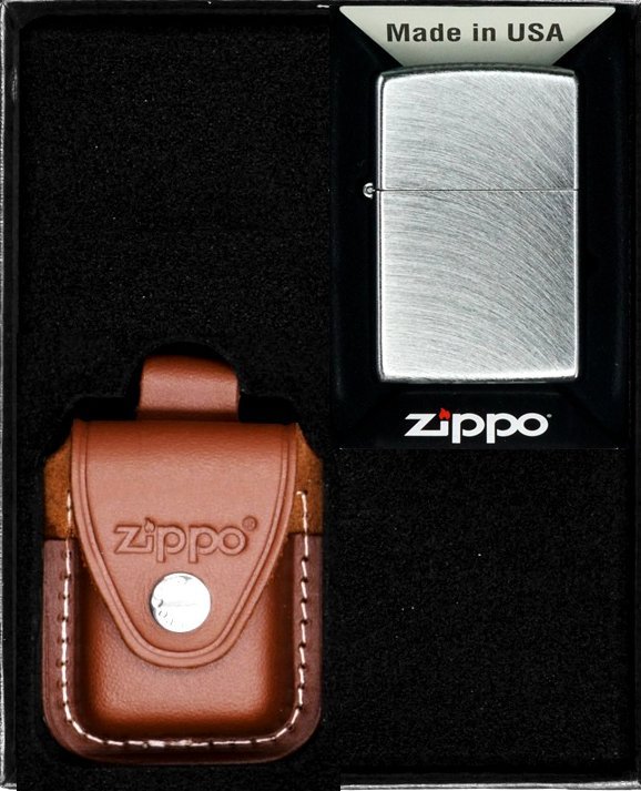 Zestaw ZIPPO Zapalniczka REG CHROME ARCH Prezentowy No2