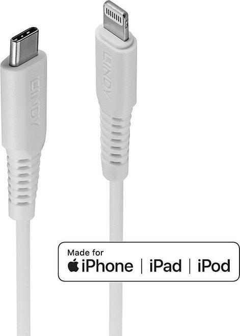 Kabel USB Lindy Lightning - USB-C 2 m Biały (31317)