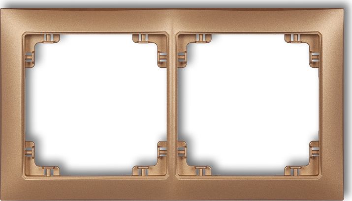Karlik Ramka uniwersalna podwójna z tworzywa Deco Soft złoty metalik (8DRSO-2)