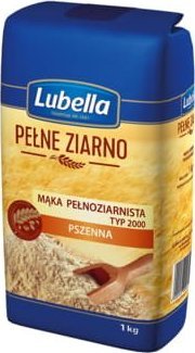 Lubella Lubella Pełne Ziarno Mąka pełnoziarnista pszenna typ 2000 1 kg
