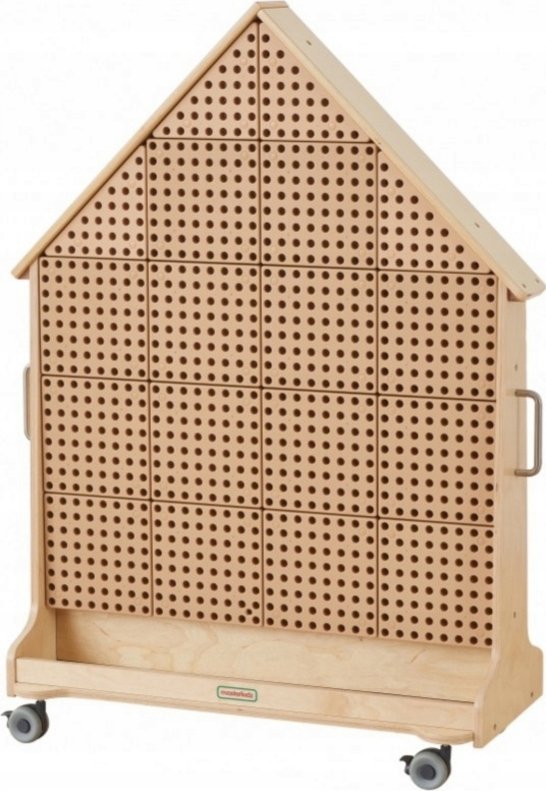 MASTERKIDZ Drewniana Tablica STEM Wolnostojąca XXL w Kształcie Domu