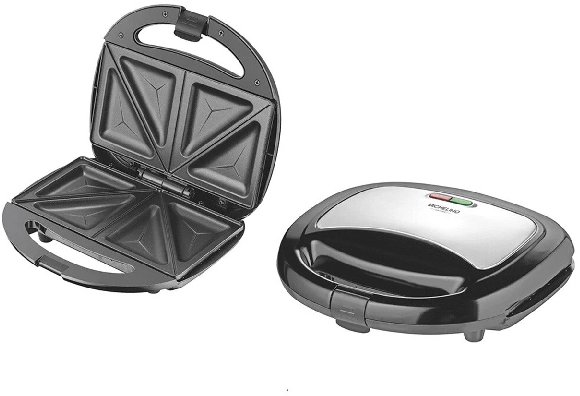 Opiekacz ECG Toster do kanapek czarny ze stali nierdzewnej 29067