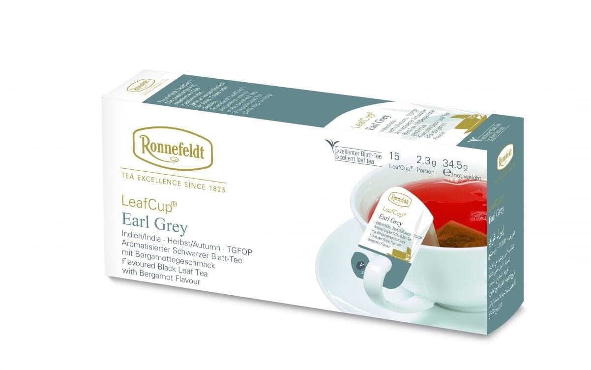 Ronnefeldt Czarna herbata Leaf Cup Earl Grey 15 saszetek
