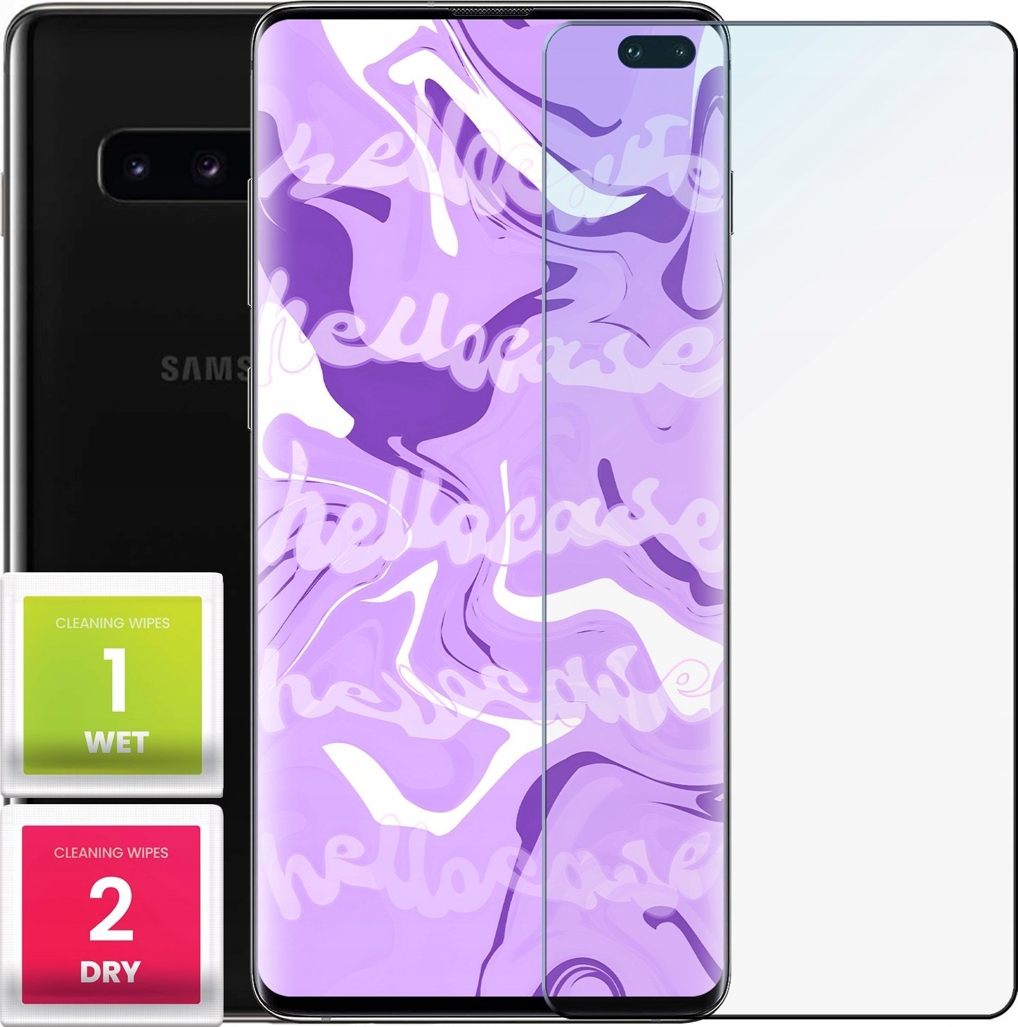 Hello Case Szkło Hartowane do Samsung Galaxy S10 (szybka 9H, płaskie 2.5D, elastyczne)