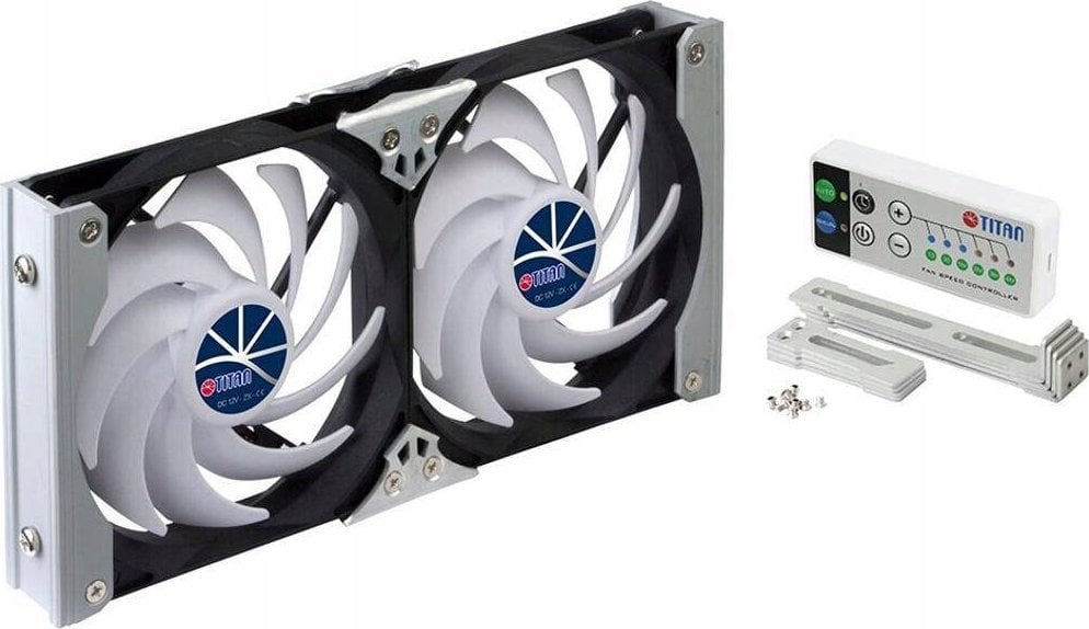 Titan Titan TTC-SC20(C)+ Dual Fridge Fan 140x25mm IP55, Timer Mode, with Integrated Rectifier