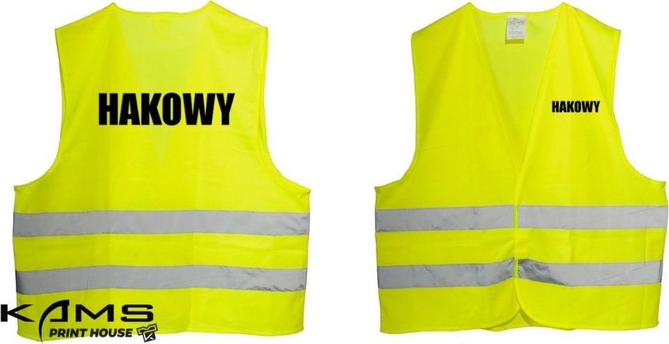 R.E.I.S. Kamizelka HAKOWY - kamizelka ostrzegawcza z napisem - pomarańczowy 7XL