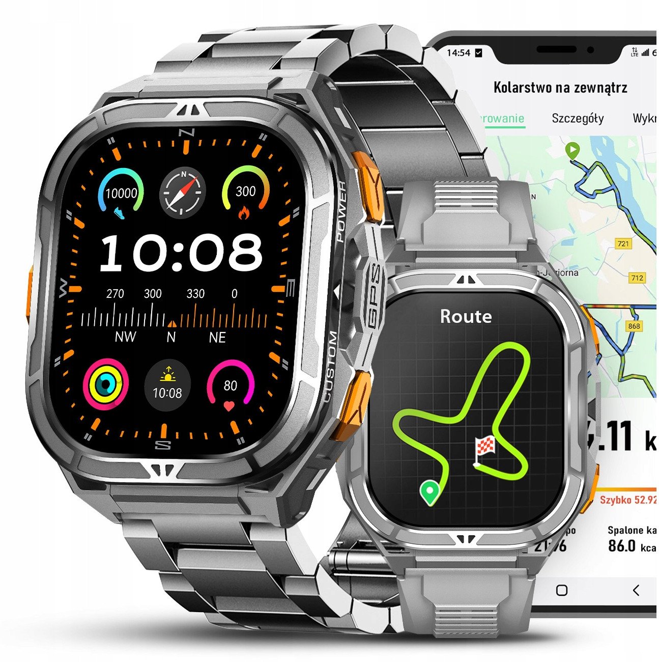 SMARTWATCH MĘSKI GPS ZEGAREK MENU POLSKIE ROZMOWY ZDROWIE SMART WATCH SPORT