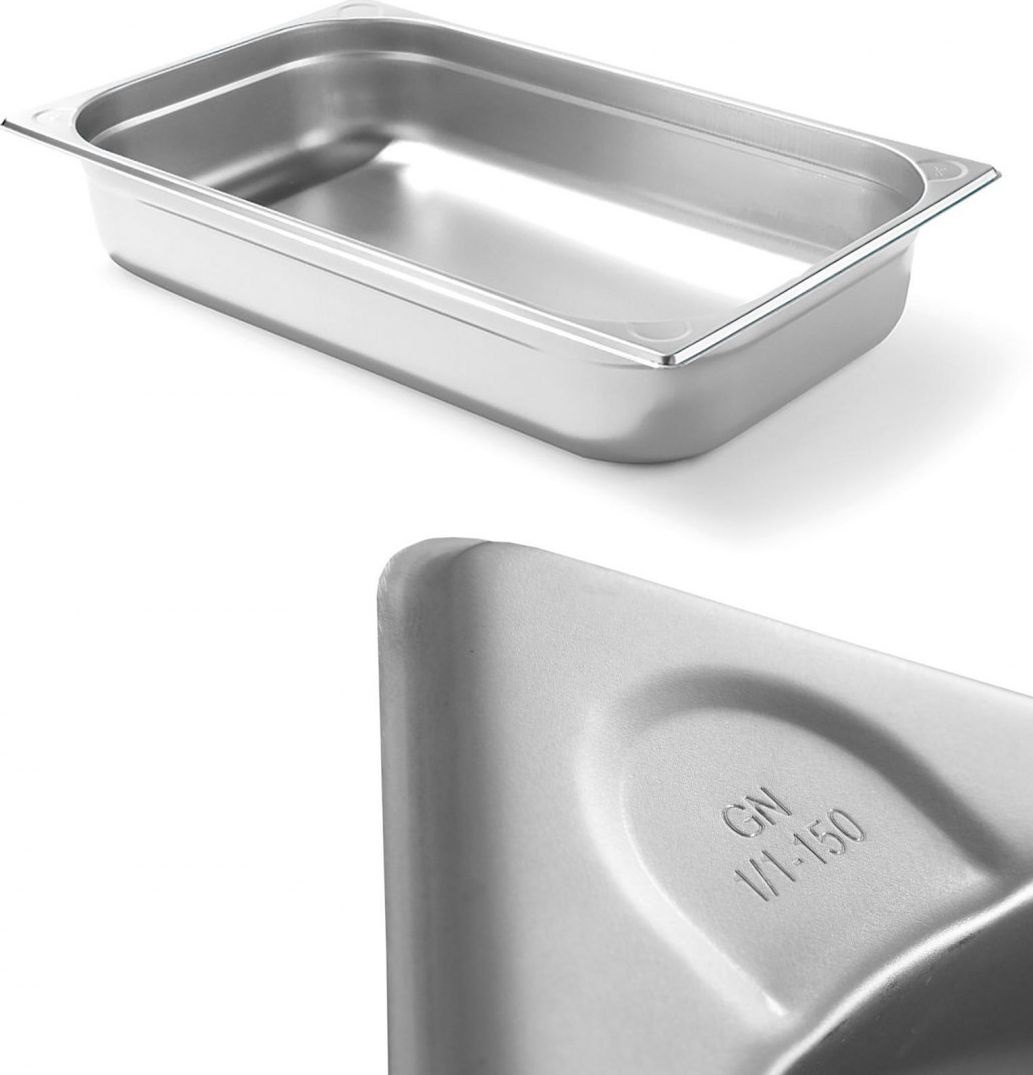 Hendi Pojemnik GN 1/1 stalowy Kitchen Line wys. 150 mm - Hendi 806142