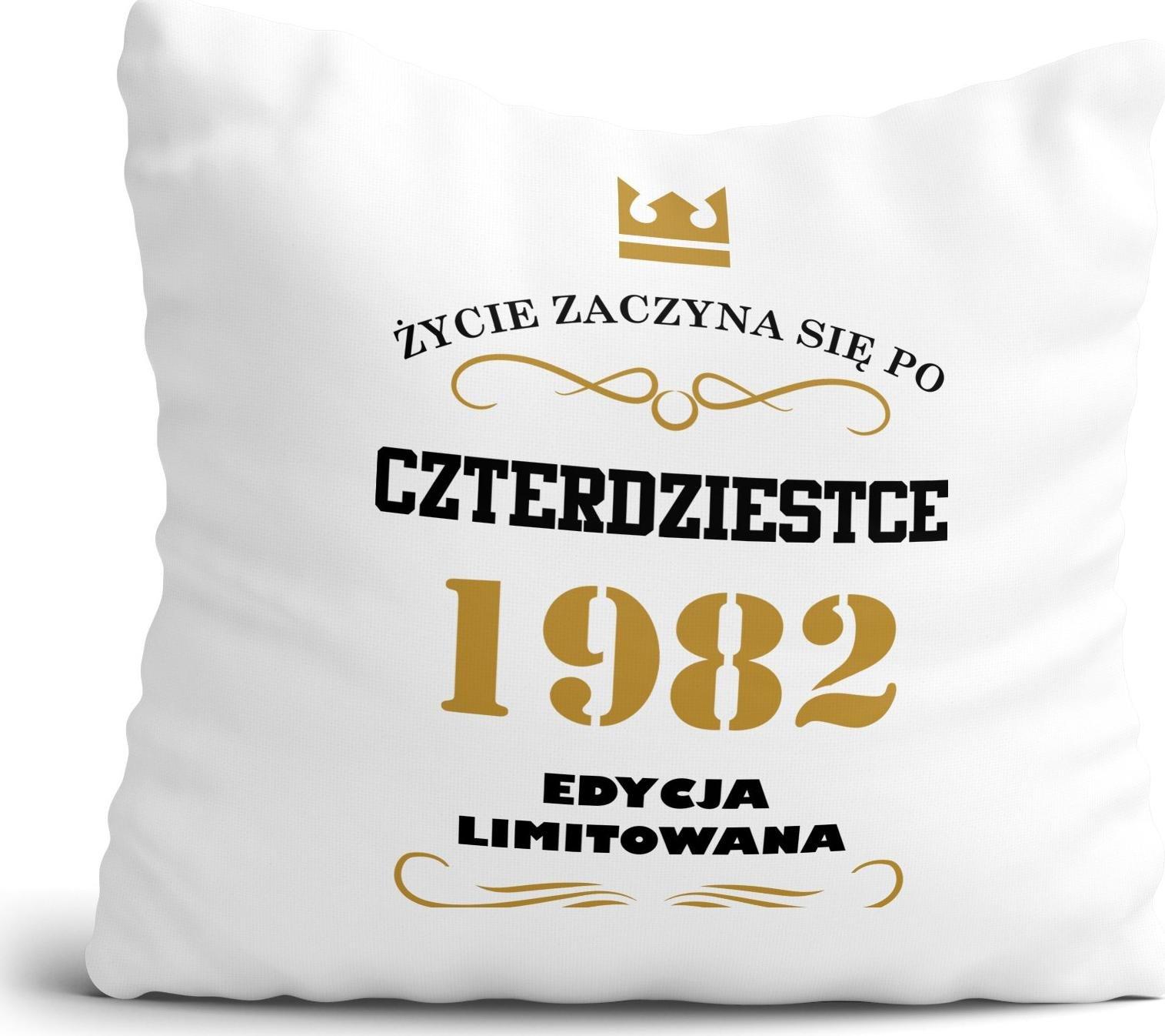 DARKSTORY Poduszka na 40-te urodziny 40 lat