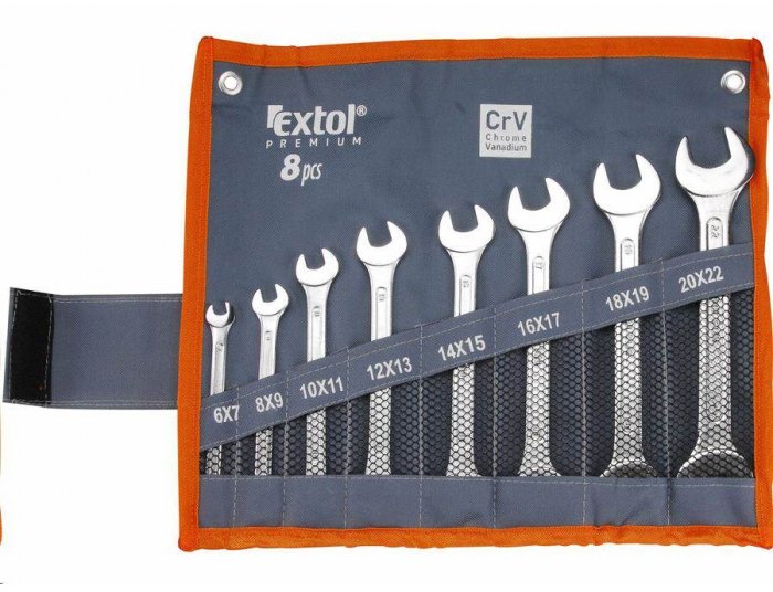 Extol Klucze Płaskie W Pokrowcu 8Szt 6119