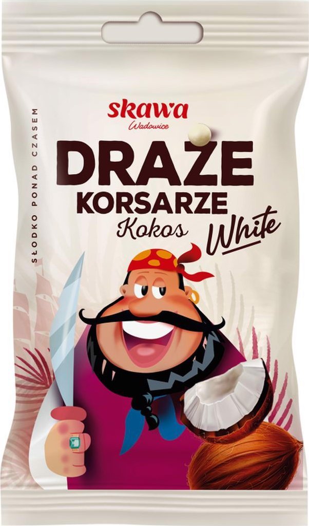 Wadowice Skawa Korsarze Draże kokos white 70 g