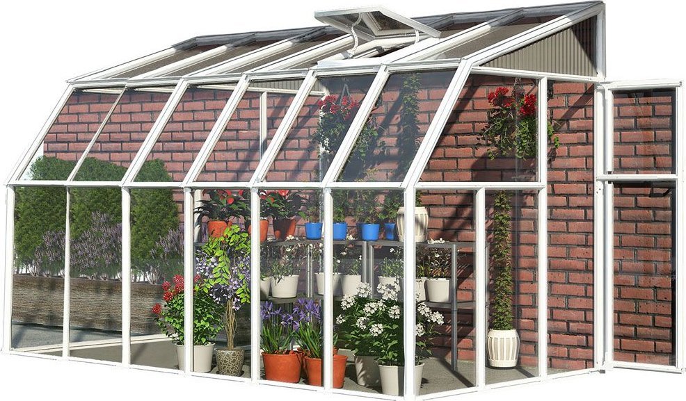 Rion Plastikowa przyścienna szklarnia Sun Room 36 Biały 386 x 201 x 247 cm