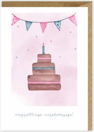 Cardie Kartka urodzinowa, eko koperta K019