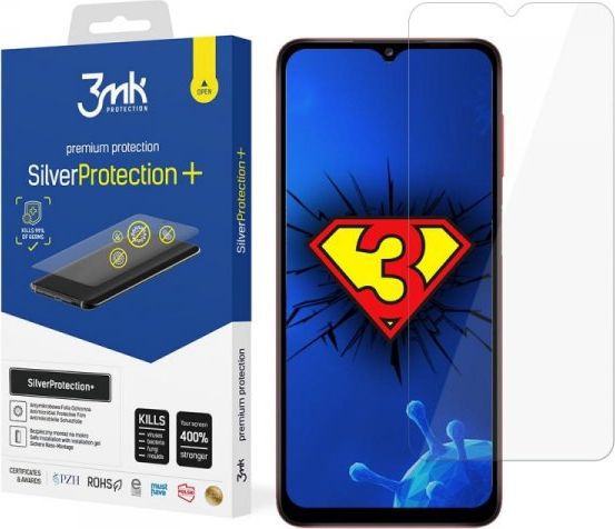3MK 3MK Silver Protect+ Samsung, Galaxy A12, Antimicrobial Film, Clear, Wet-mounted