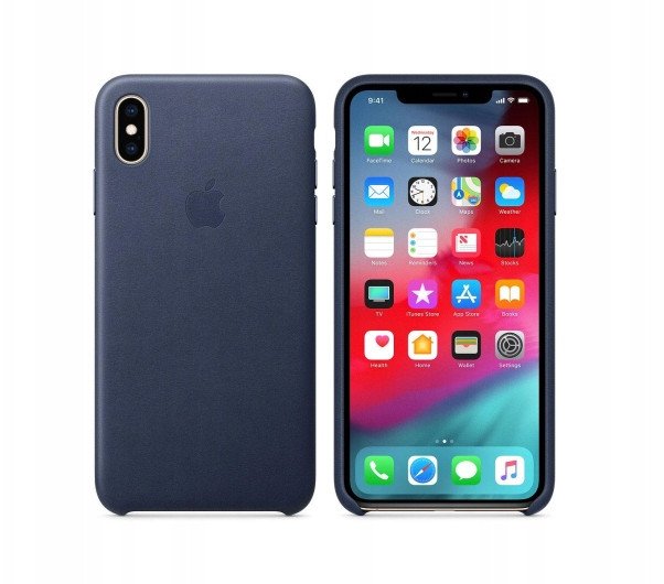 Plecki Apple Do Iphone Xs Max Leather Niebieski