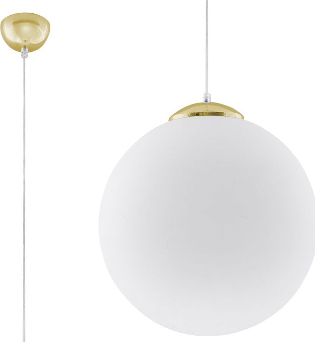 Lampa wisząca Lumes Biało-złota szklana lampa wisząca 40 cm - EXX233-Ugi