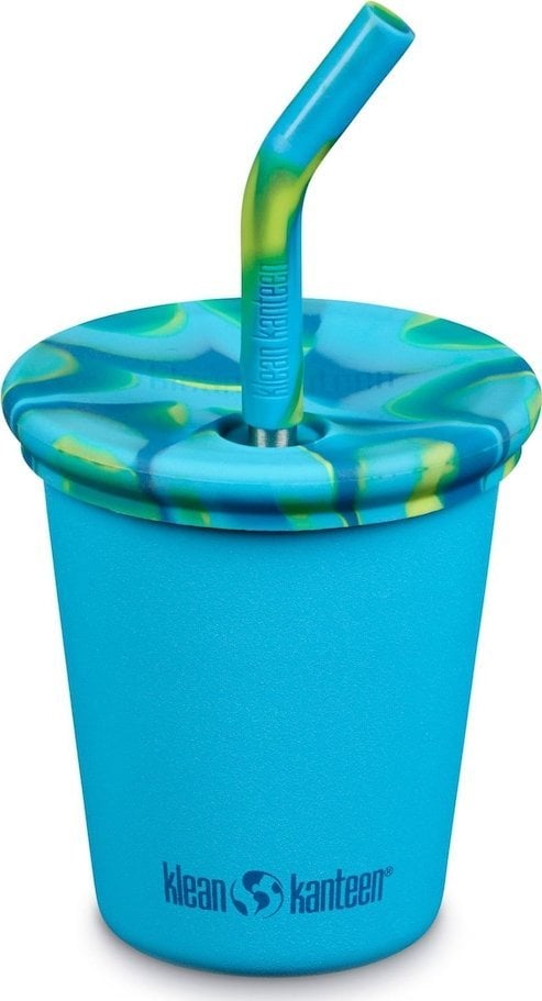 Klean Kanteen Kid Kanteen Kid Steel Cup (Kid Straw Lid), 296ml/10oz, Hawaian Ocean