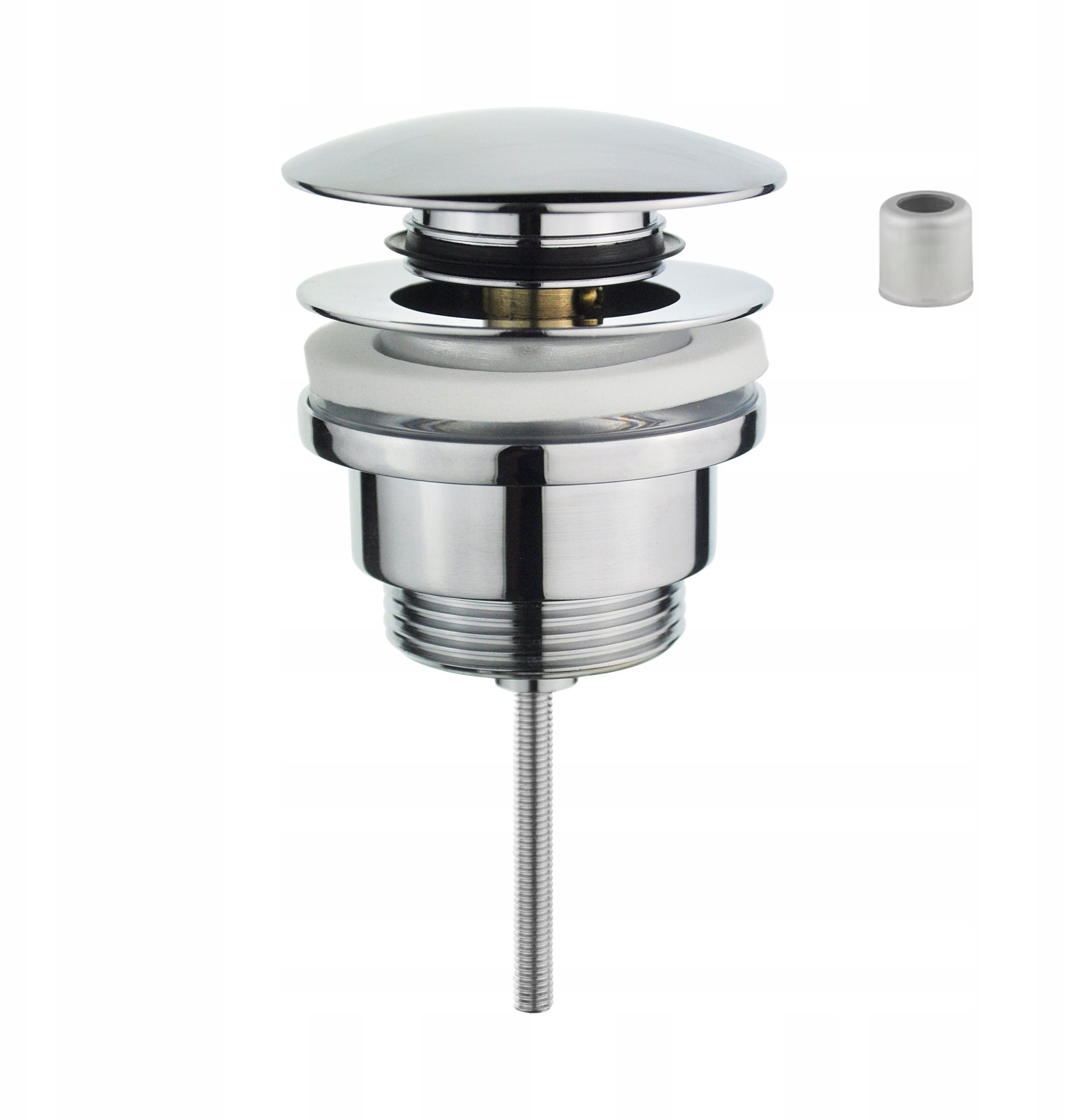 Instadrain korek 2 w 1 klik-klak/otwarty do umywalki z przelewem i bez przelewu, chrom 2848