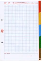 Interdruk WkĹ‚ad do segregatora A5 kratka lux z kolorowymi registrami