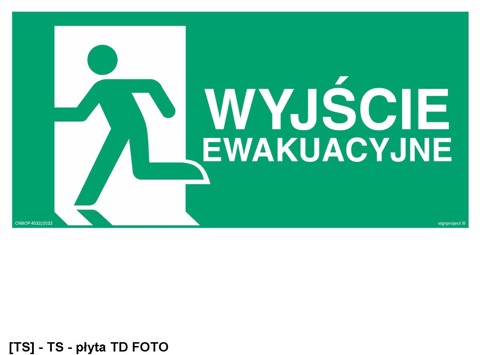 AC130 - Wyjście ewakuacyjne w lewo 200x100