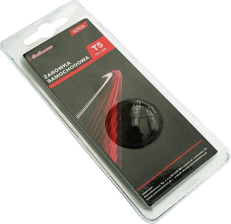 Carcommerce ŻARÓWKA 12V 1.2W całoszklana 2szt. blister