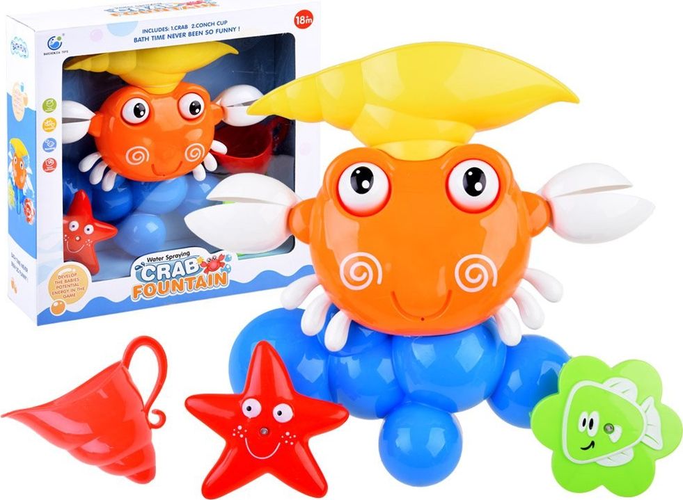 Jokomisiada Zabawka do kąpieli Kolorowy krab z fontanna ZA3698