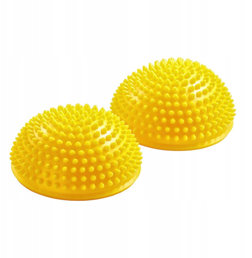 Półkule sensoryczne 2szt. żółte Jeżyki do ćwiczeń i masażu