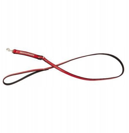 Smycz dla psa, wz�r kostki, 12MM/120CM czerwona