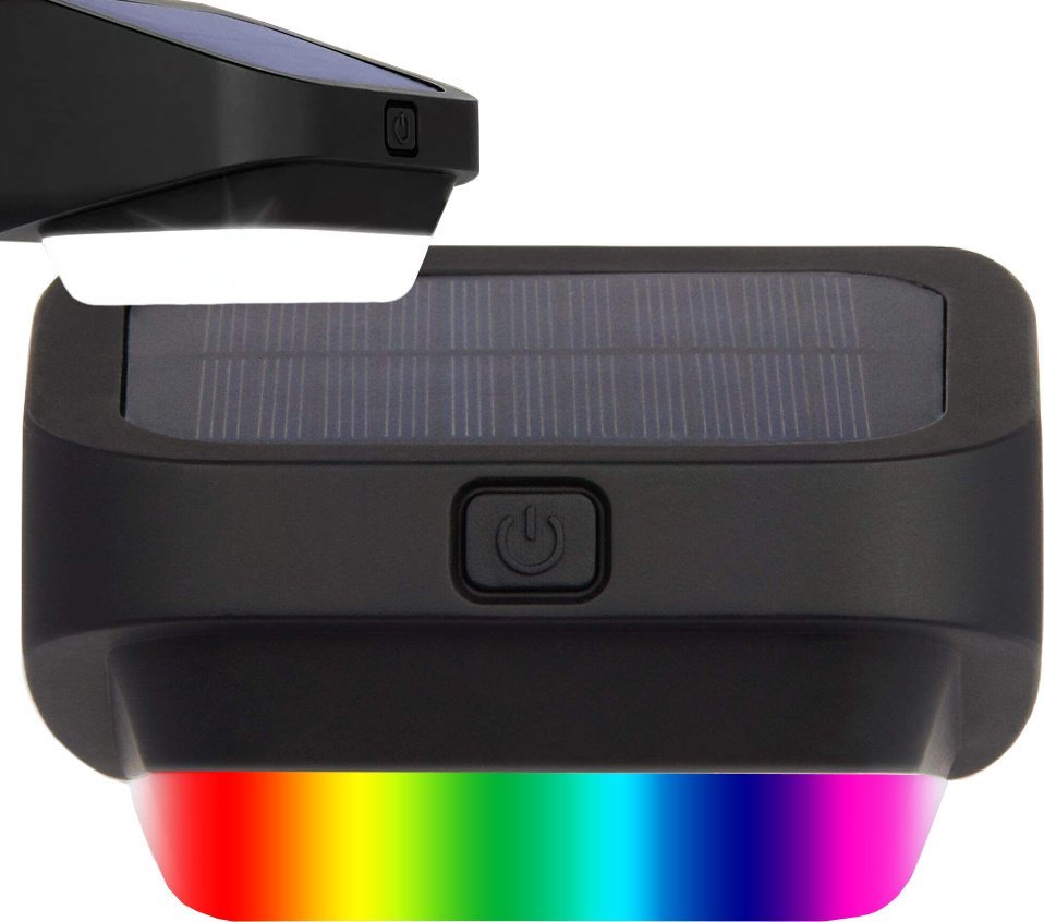 Verk Lampka solarna ogrodowa led rgb na schody taras płot czujnik zmierzchu Lampka solarna ogrodowa led rgb na schody taras płot czujnik zmierzchu