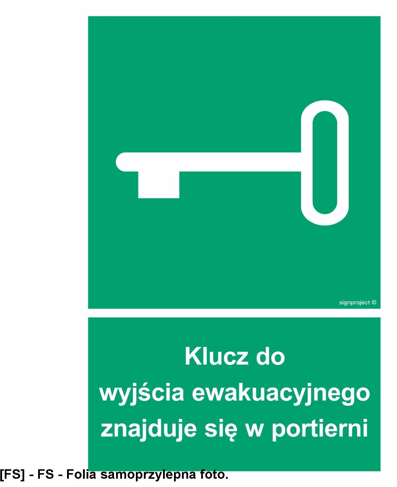 AC067 - Klucz do wyjścia ewakuacyjnego znajduje się w portierni 700x1050