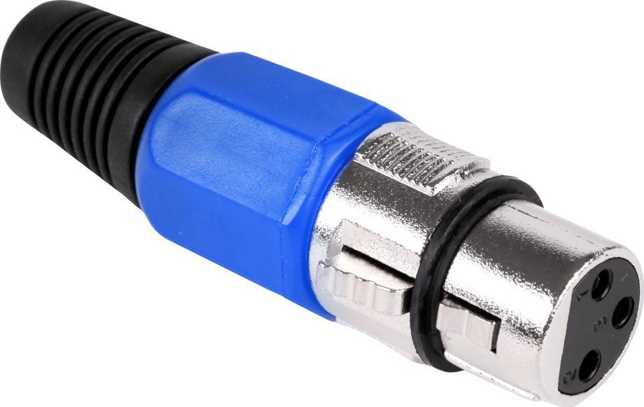 Wtyk mikrofonowy żeński niebieski