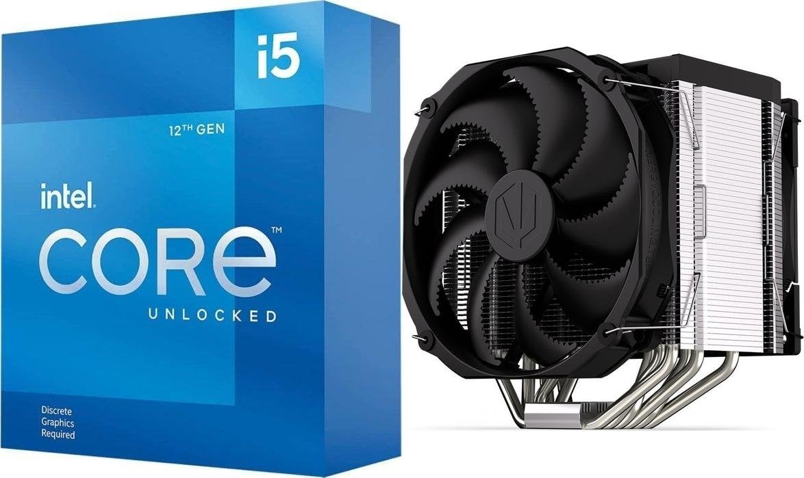 Procesor Intel Core i5-12600KF, 3.7 GHz, 20 MB, BOX (BX8071512600KF) + Endorfy Fortis 5 Dual Fan (EY3A009)