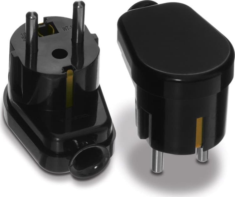 Montis Wtyczka kątowa rozbieralna Uni-Schuko WT-16U czarna Montis MT018-C Produkt POLSKI