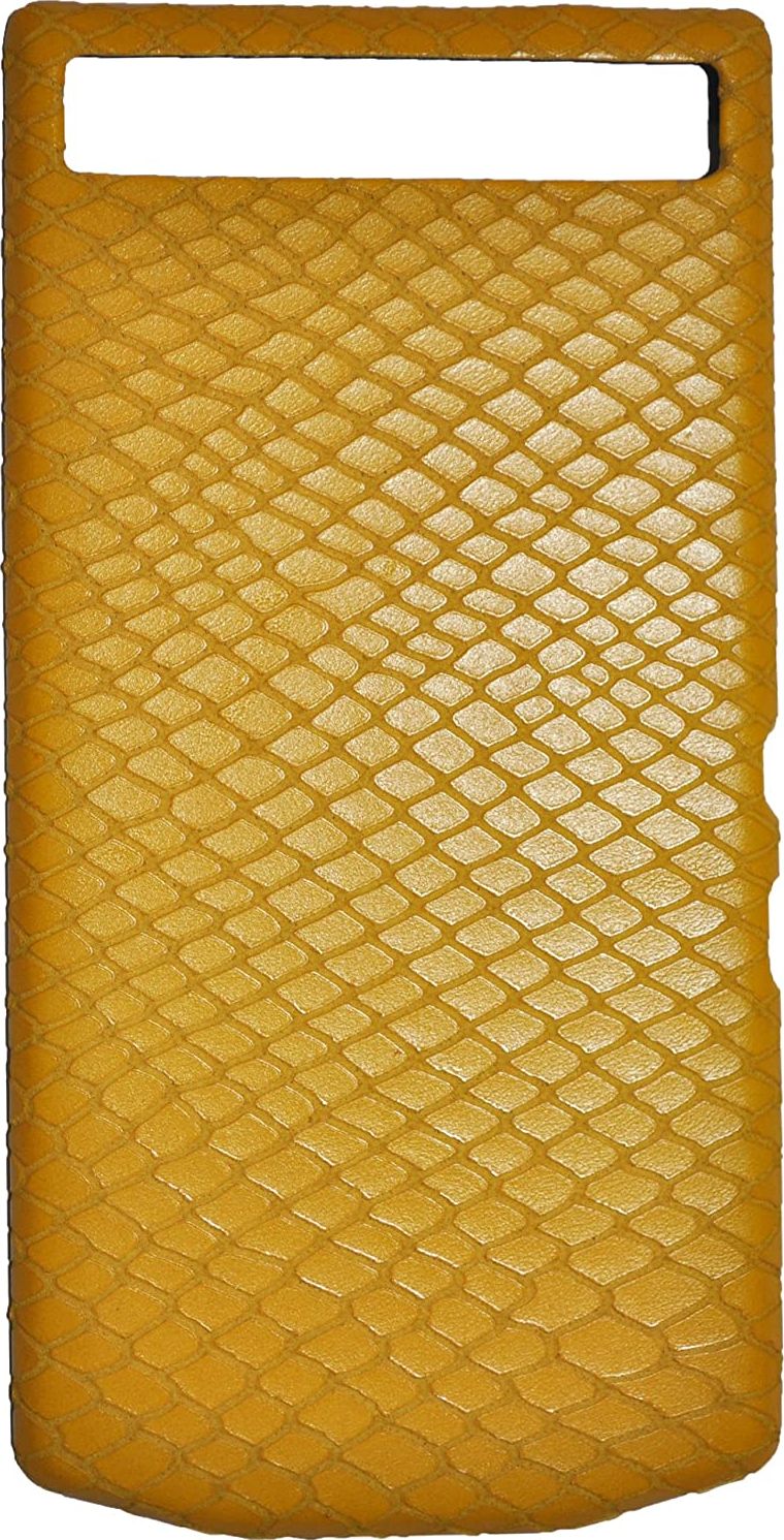Blackberry Etui Porsche Design Leather Battery Door Cover P9982 python yellow