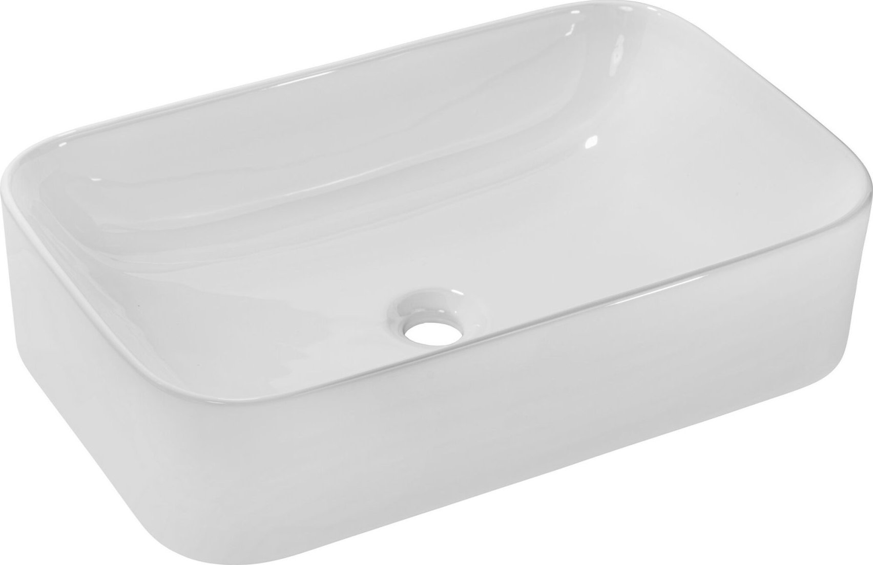 Umywalka Comad Umywalka nablatowa z ceramiki, Kama, 61x38x15 cm, biały