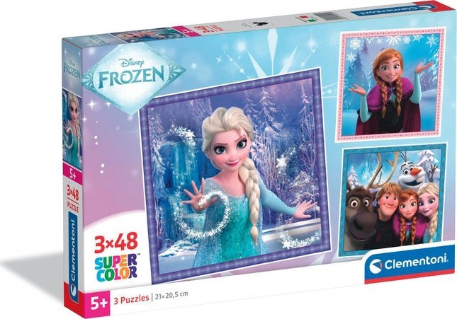 Clementoni Puzzle SuperColor Frozen 3x48 elementów (25021)