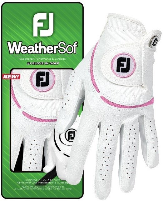 Rękawica golfowa FOOTJOY WeatherSof, FJ (damska, biało-rozowa)