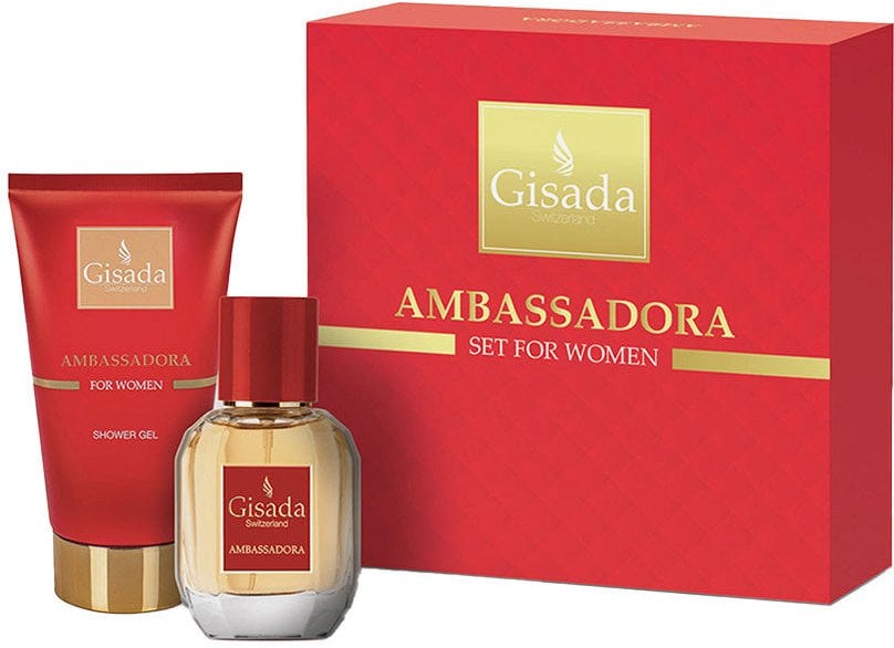Gisada Ambassadora For Woman Giftset rinkinys moterims (EDP, 50 ml + dušo želė, 100 ml)