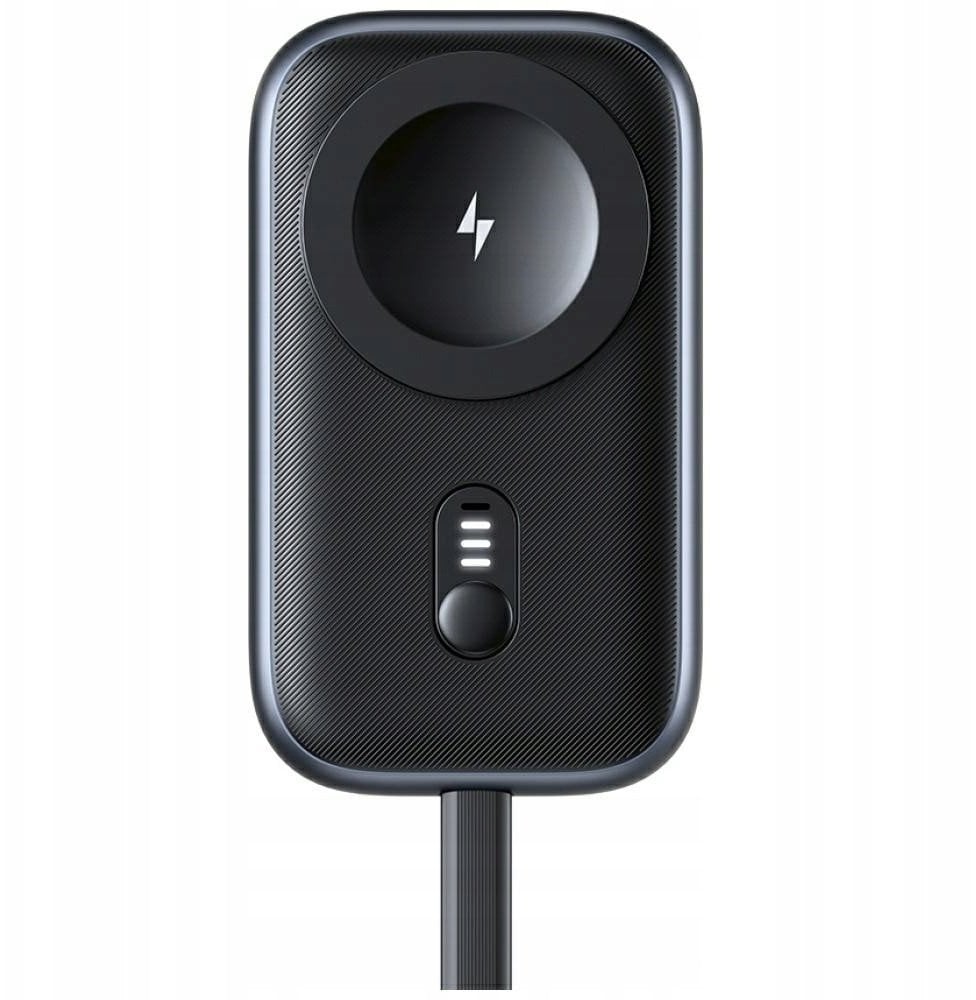 inductive charger for Apple Watch Usams CD245 2-in-1 with 1200mAh powerbank + USB-C cable titanium