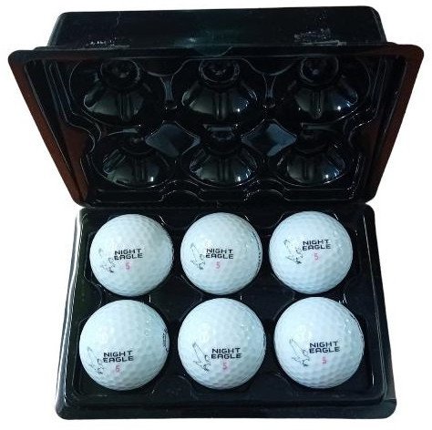 Piłki golfowe NIGHT EAGLE świecące led (różowe, 6 szt.)