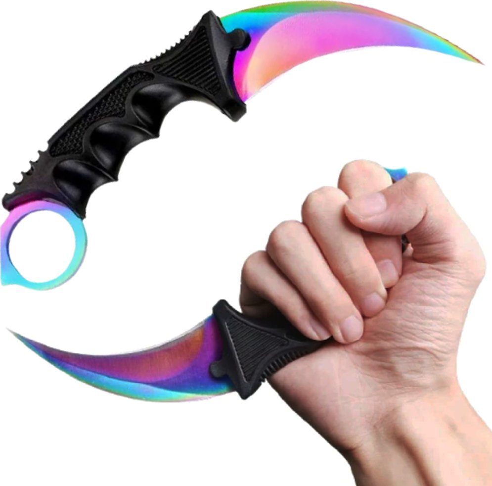 Korbi NÓŻ MOTYLKOWY TRENINGOWY KARAMBIT COUNTER STRIKE